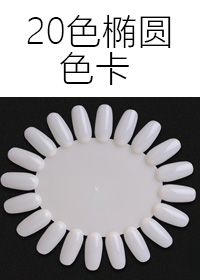 20色橢圓甲片X5個