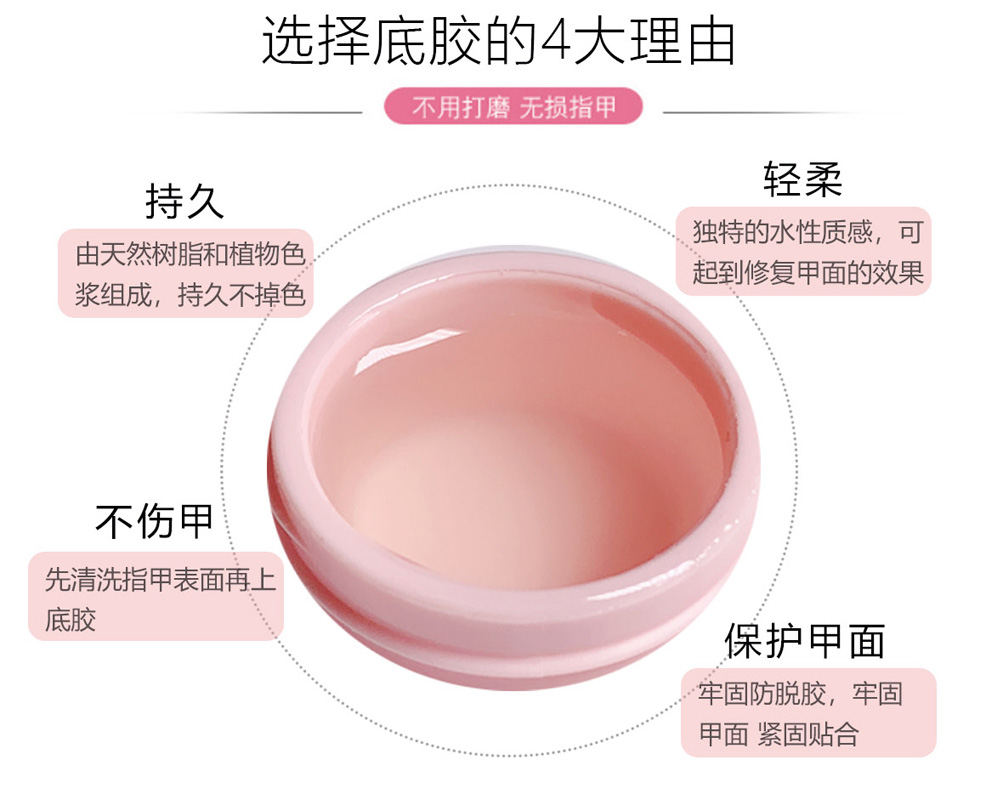 氫能量日式罐裝膠 基礎(chǔ)膠 4g 底膠免洗封層 多種可選