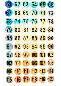數(shù)字號(hào)碼貼61-120