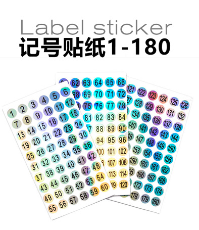 甲油膠色號(hào)數(shù)字貼紙