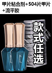 甲片粘合劑+504片甲片（款式任選）+流平膠
